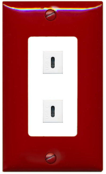 RiteAV 2 USBC Wall Plate [Red/White]