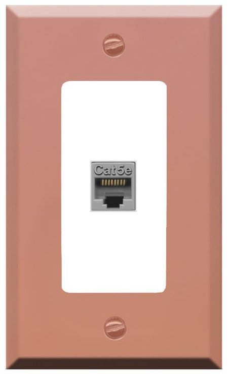 RiteAV CAT5E-GRAY Wall Plate [Rose Gold-White]