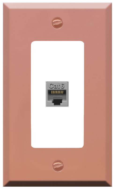 RiteAV CAT6-GRAY Wall Plate [Rose Gold-White]