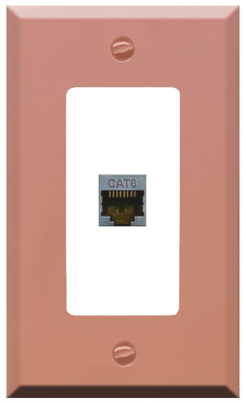 RiteAV CAT6-SHIELDED Wall Plate [Rose Gold-White]