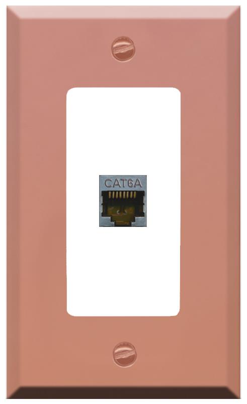 RiteAV CAT6A Wall Plate [Rose Gold-White]