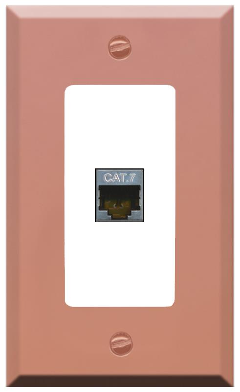 RiteAV CAT7 Wall Plate [Rose Gold-White]