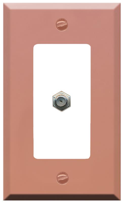 RiteAV COAX Wall Plate [Rose Gold-White]