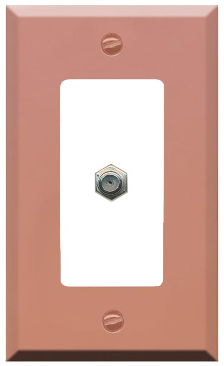 RiteAV COAX Wall Plate [Rose Gold-White]