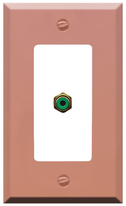 RiteAV RCA-GREEN Wall Plate [Rose Gold-White]