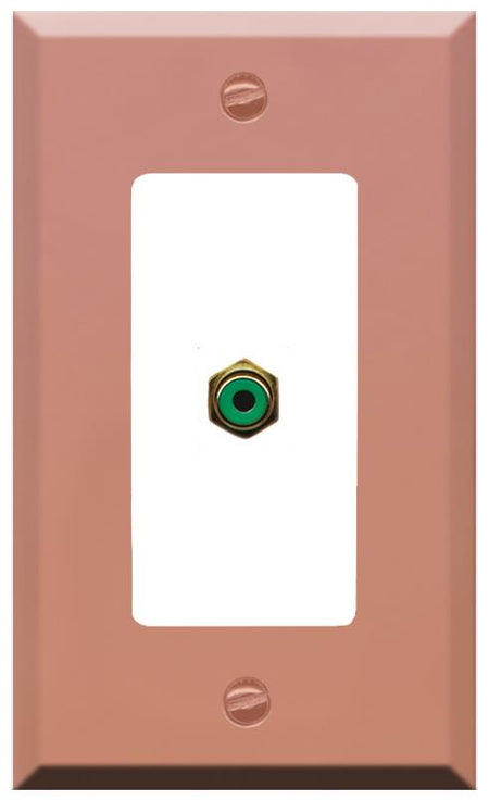 RiteAV RCA-GREEN Wall Plate [Rose Gold-White]