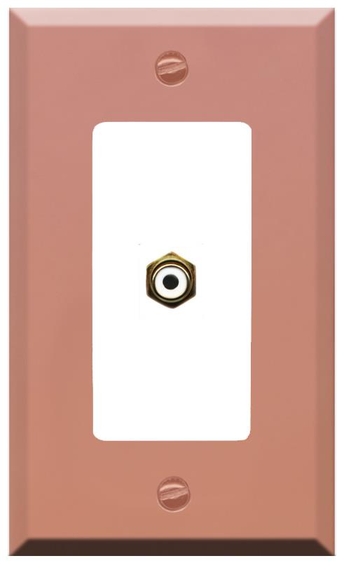 RiteAV RCA-WHITE Wall Plate [Rose Gold-White]