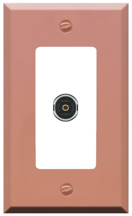 RiteAV TOSLINK Wall Plate [Rose Gold-White]