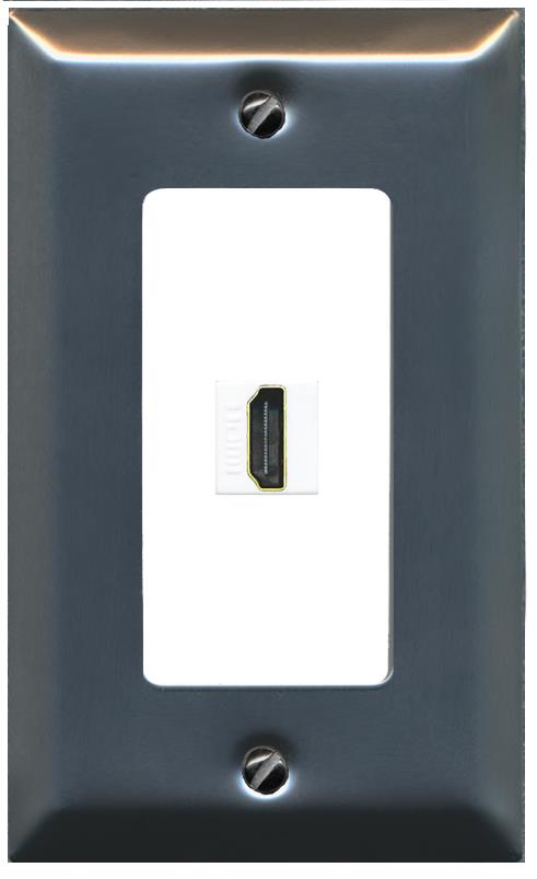 RiteAV HDMI Wall Plate [Stainless-White]