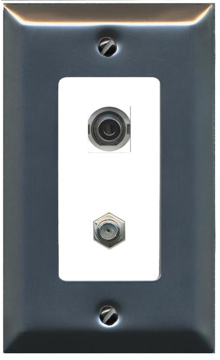 3.5mm COAX Wall Plate [White]