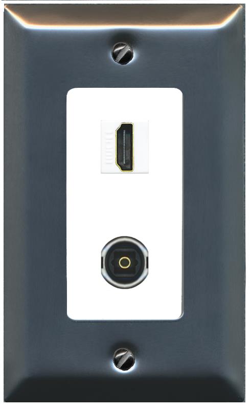 HDMI TOSLINK Wall Plate [White]