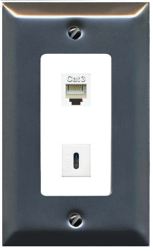 PHONE USBC Wall Plate [White]