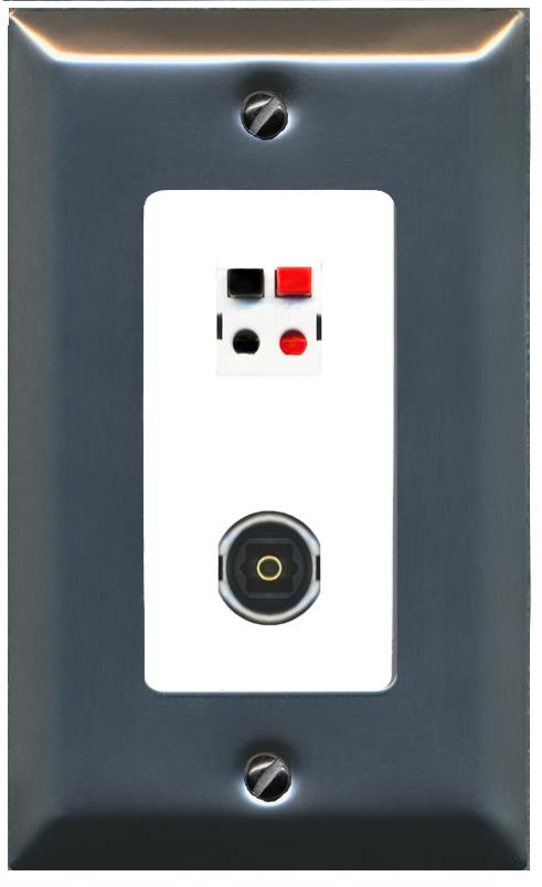 SPEAKER TOSLINK Wall Plate [White]