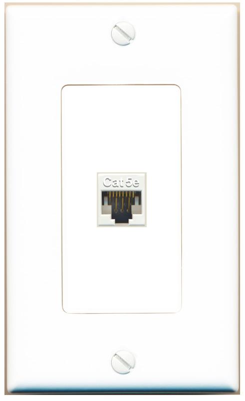 CAT5E-WHITE Wall Plate [White]