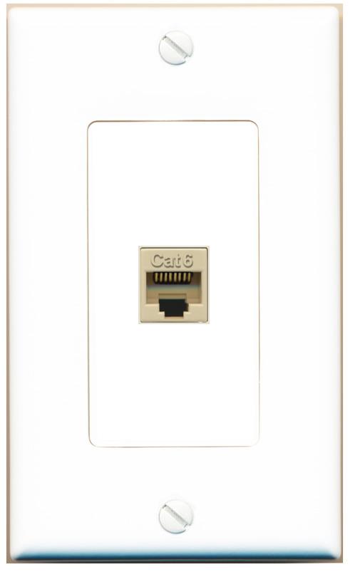 CAT6-IVORY Wall Plate [White]