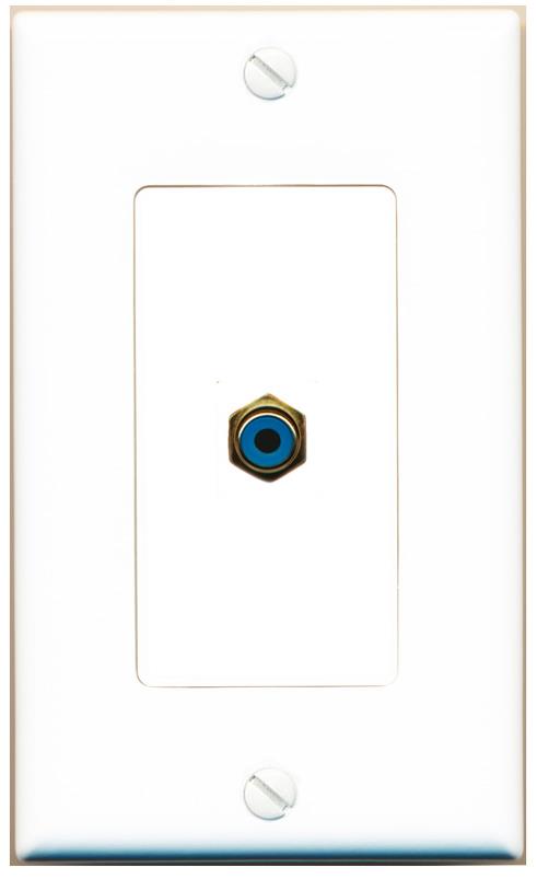 RCA-BLUE Wall Plate [White]
