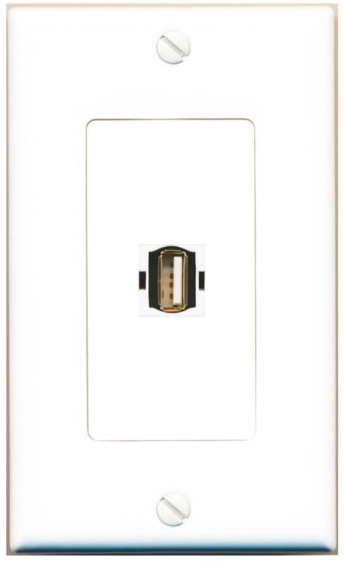 USB2 Wall Plate [White]