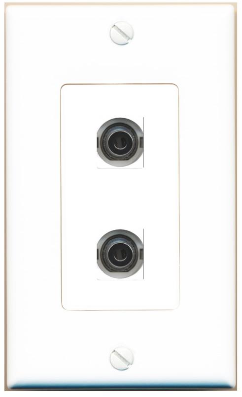 2 3.5mm Wall Plate [White]
