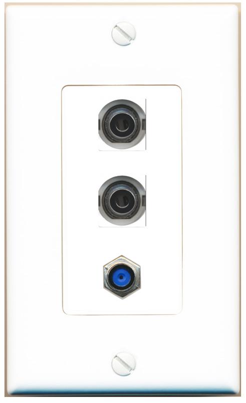 2 3.5mm F81 Wall Plate [White]