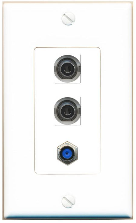 2 3.5mm F81 Wall Plate [White]