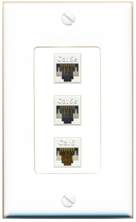 2 CAT5E CAT6 Wall Plate [White]