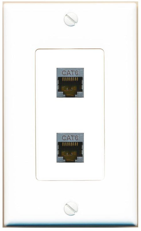 2 CAT6-SHIELDED Wall Plate [White]