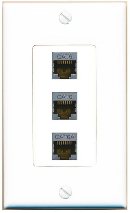 2 CAT6-SHIELDED CAT6A Wall Plate [White]