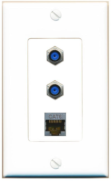 CAT6-SHIELDED 2 F81 Wall Plate [White]