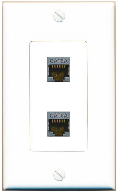 2 CAT6A Wall Plate [White]