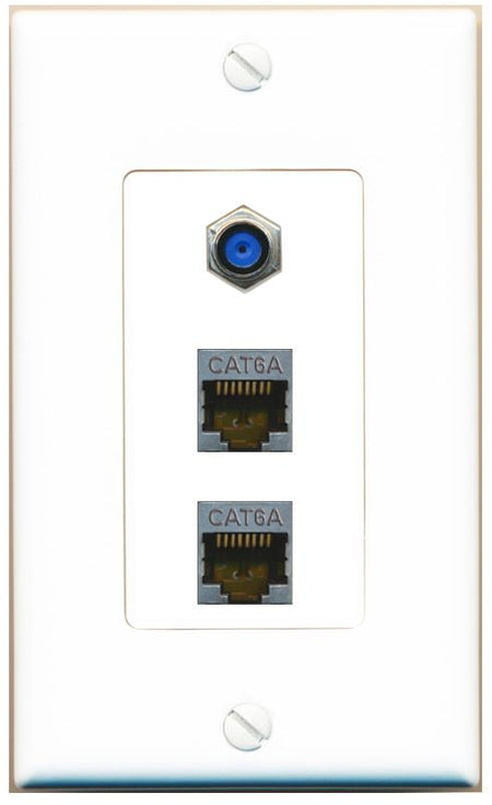 2 CAT6A F81 Wall Plate [White]