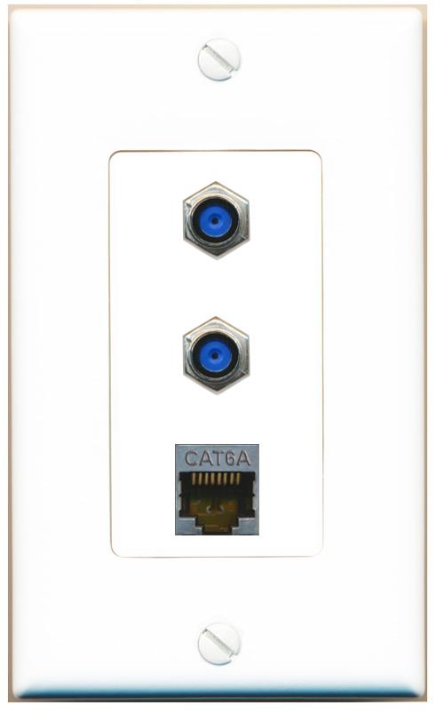 CAT6A 2 F81 Wall Plate [White]
