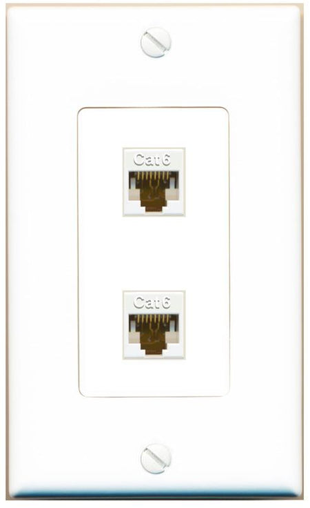 2 CAT6 Wall Plate [White]