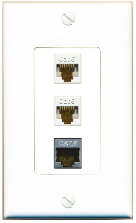 2 CAT6 CAT7 Wall Plate [White]
