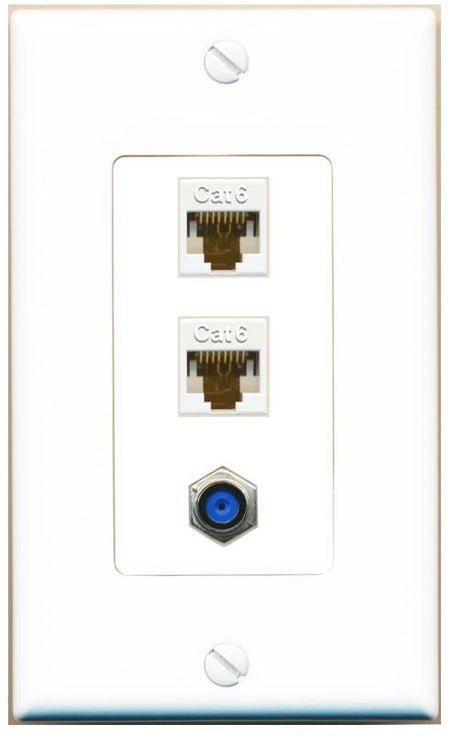 2 CAT6 F81 Wall Plate [White]