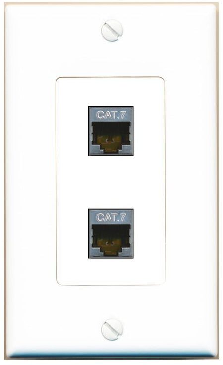 2 CAT7 Wall Plate [White]