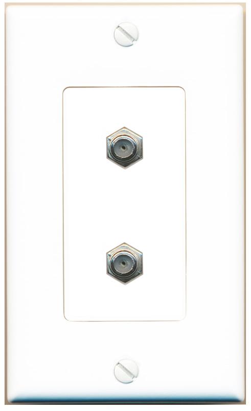 2 COAX Wall Plate [White]