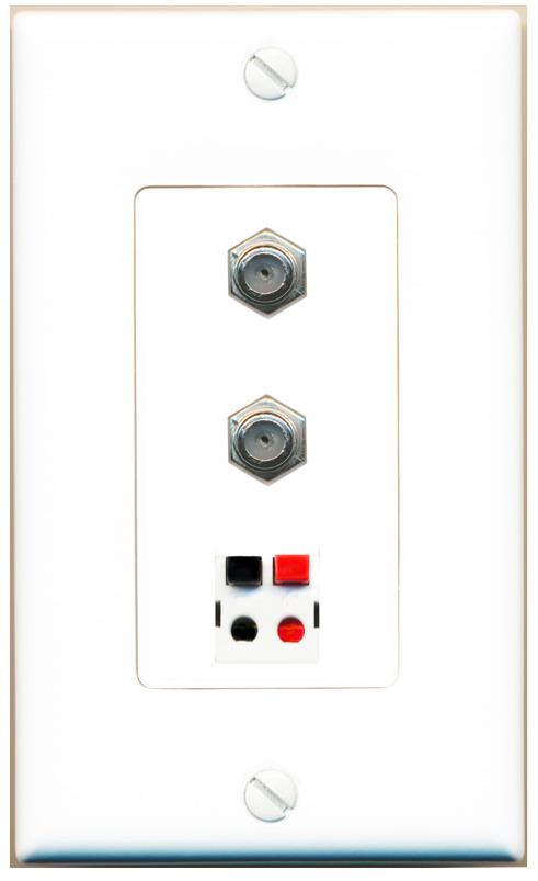 2 COAX SPEAKER Wall Plate [White]