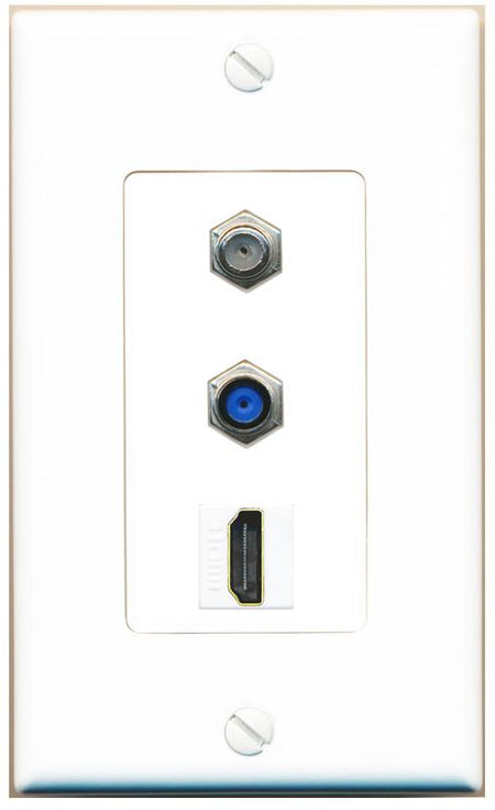 COAX F81 HDMI Wall Plate [White]