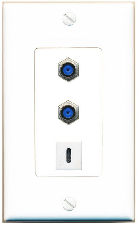 2 F81 USBC Wall Plate [White]