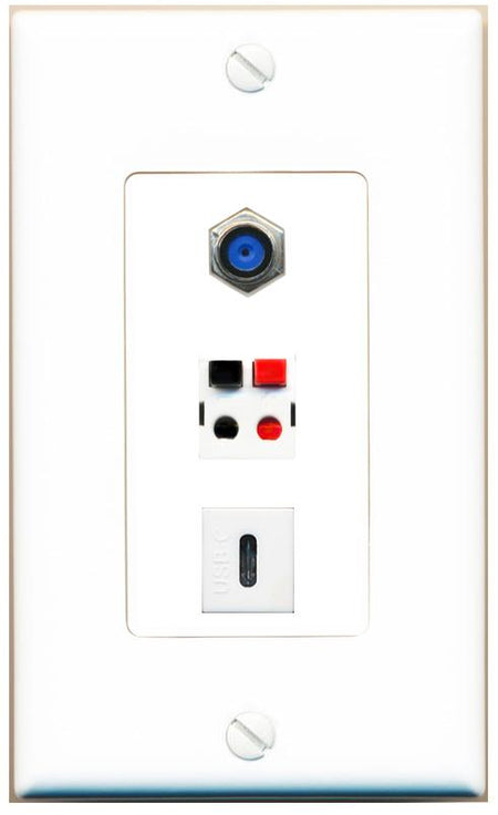F81 SPEAKER USBC Wall Plate [White]