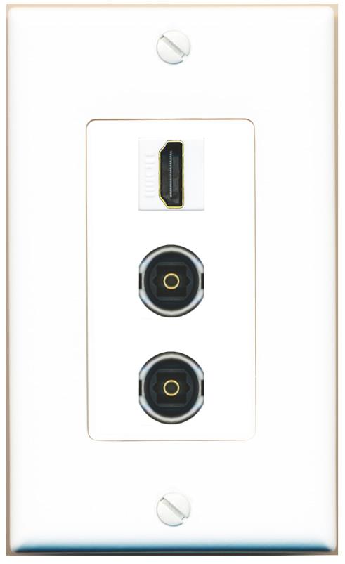 HDMI 2 TOSLINK Wall Plate [White]