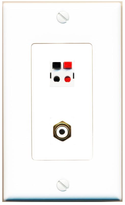 RCA-WHITE SPEAKER Wall Plate [White]