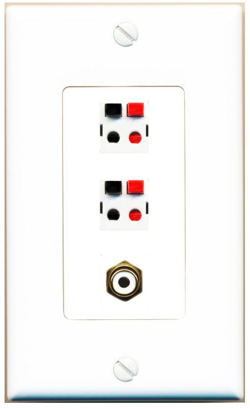 RCA-WHITE 2 SPEAKER Wall Plate [White]