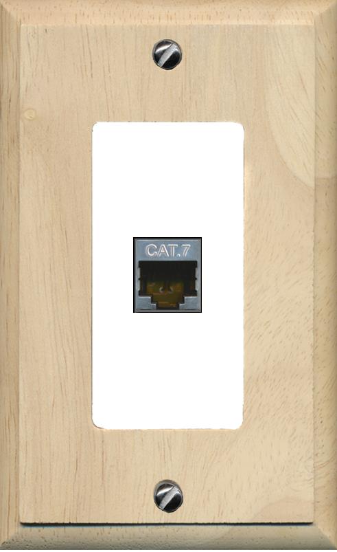 RiteAV -CAT7 Wall Plate [Wood/White]