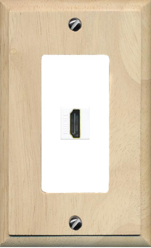 RiteAV -HDMI Wall Plate [Wood/White]