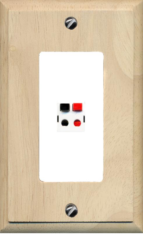 RiteAV -SPEAKER Wall Plate [Wood/White]