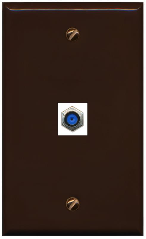 RiteAV -F81 Wall Plate Flat/Solid [Brown]