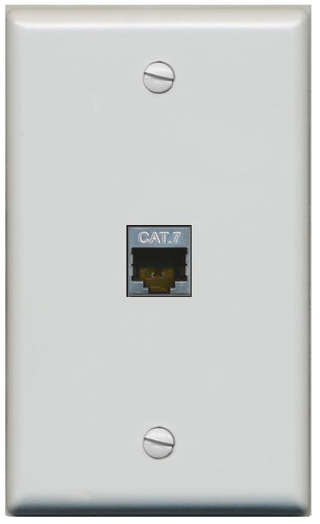 RiteAV -CAT7 Wall Plate Flat/Solid [Gray]