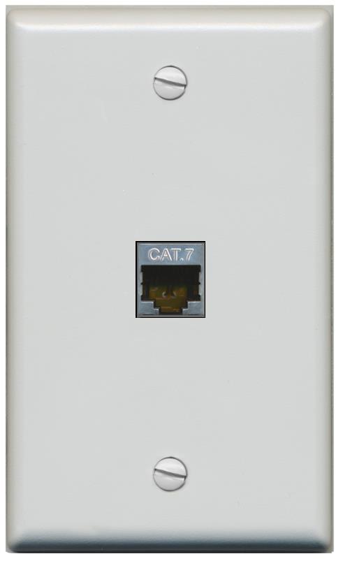 RiteAV -CAT7 Wall Plate Flat/Solid [Gray]