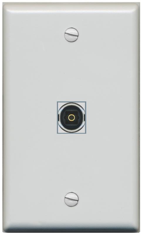 RiteAV -TOSLINK Wall Plate Flat/Solid [Gray]